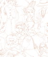Vogue Sketches Pink Peel & Stick Wallpaper, by York Wall, 16'6" length x 1'8.5" width x 0.02" depth thumbnail