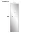 Serna White Tall Mirror, by Uttermost, 1'11.37" width x 6'0.25" height x 2.25" depth thumbnail 3