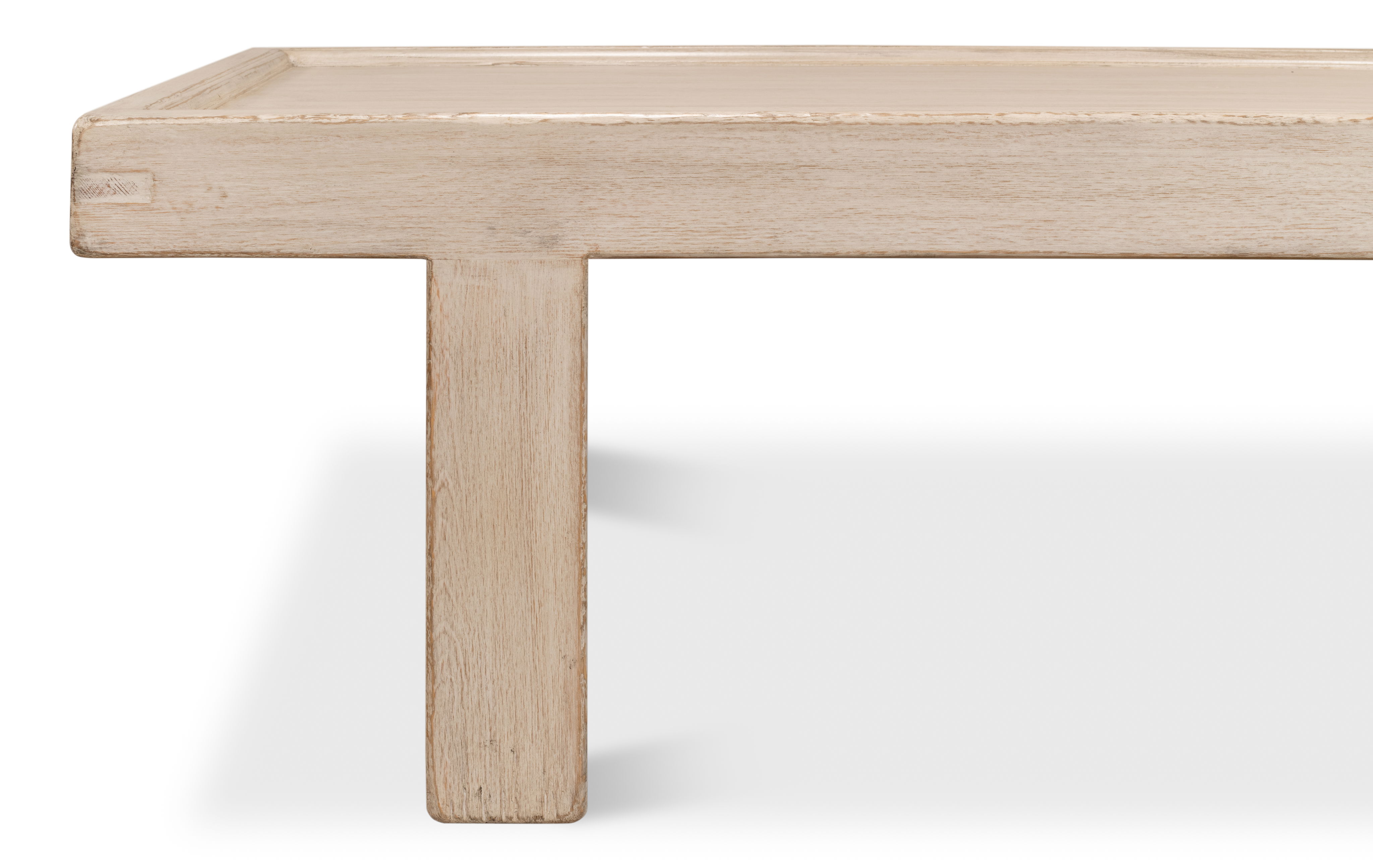 Large Wood Panel Coffee Tbl, French Grey, Coffee Table by Sarreid, 80" length x 37" width x 19" height View 6