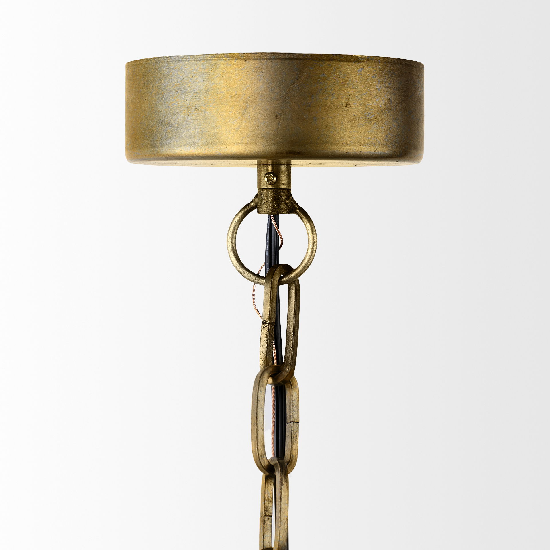 Capsa 17x29 Antique Gold and Silver Toned Metal Dome Pendant Light large image 