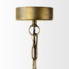Capsa 17x29 Antique Gold and Silver Toned Metal Dome Pendant Light thumbnail 2