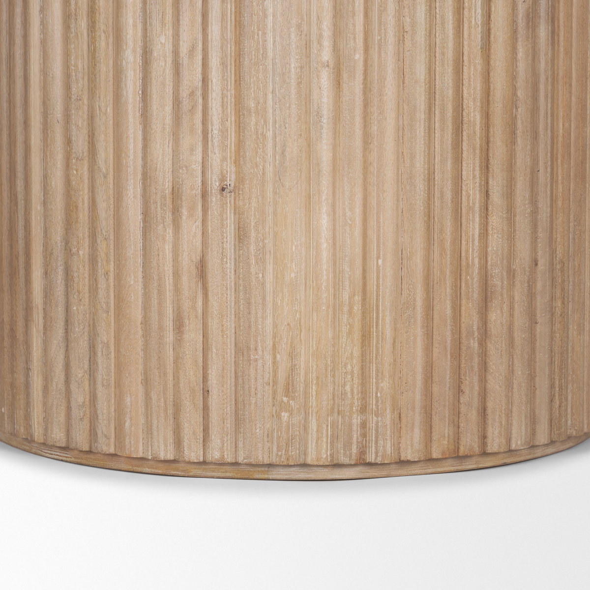 Terra 60' Round Pedestal Dining Table | Modern | Light Brown Wood | Seats 6, by Mercana, 60" length x 60" width x 30" height View 10