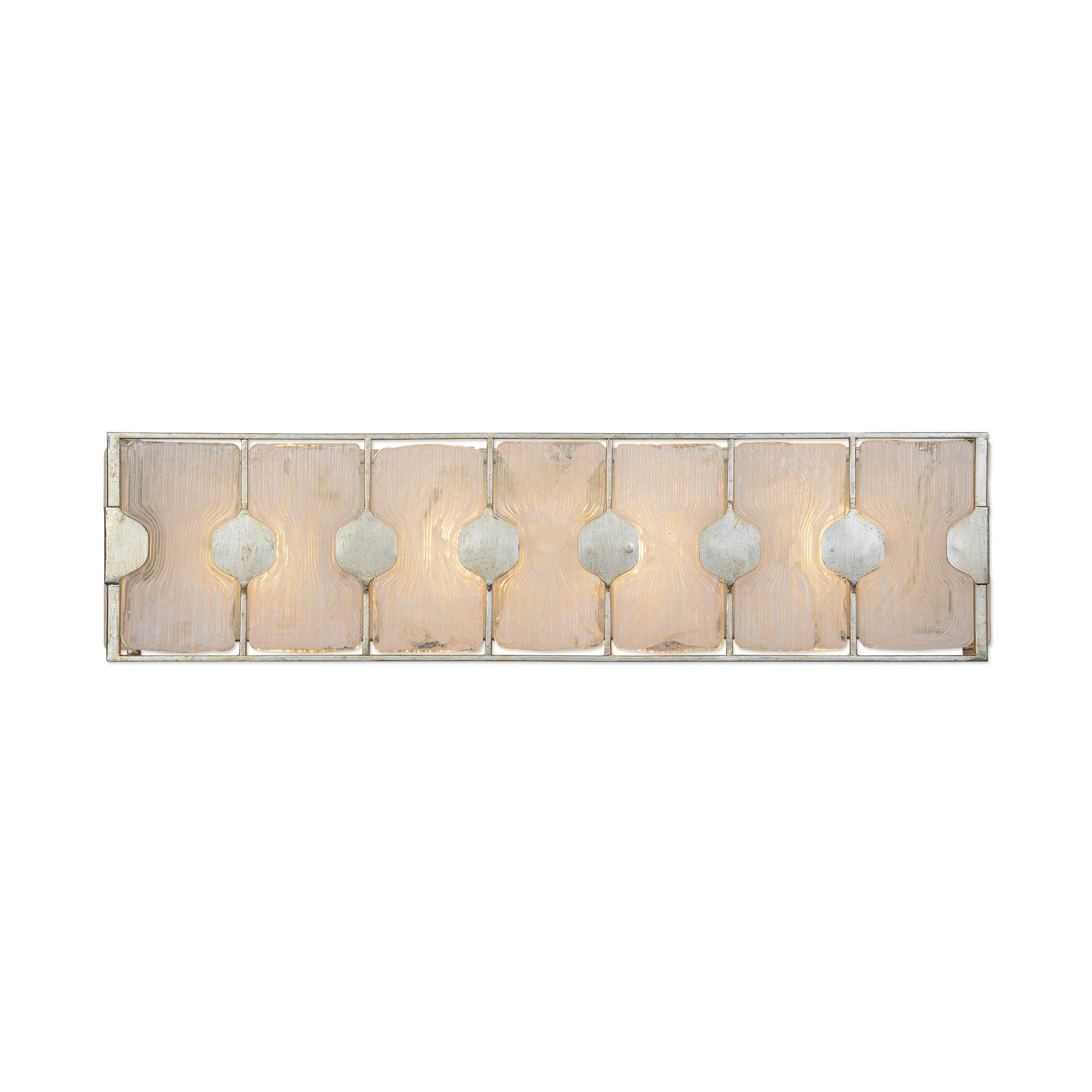 Rene 4 Light Swirl Glass Vanity, Ceiling Light by Uttermost, 27" width x 7" height x 4.25" depth View 1