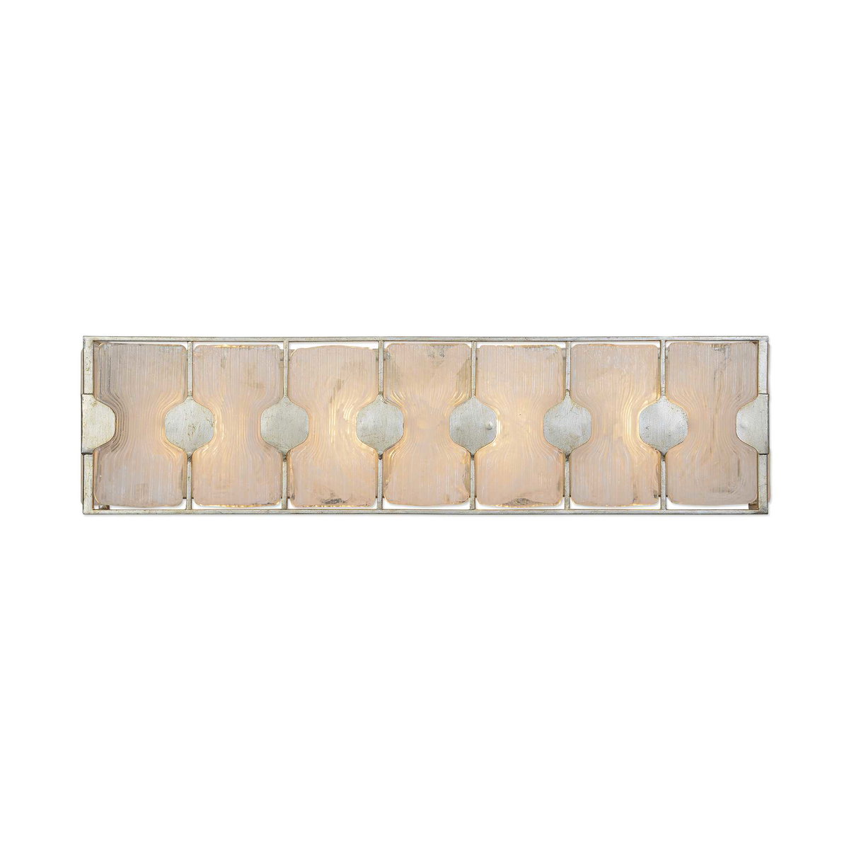 Rene 4 Light Swirl Glass Vanity, Ceiling Light by Uttermost, 27" width x 7" height x 4.25" depth View 1