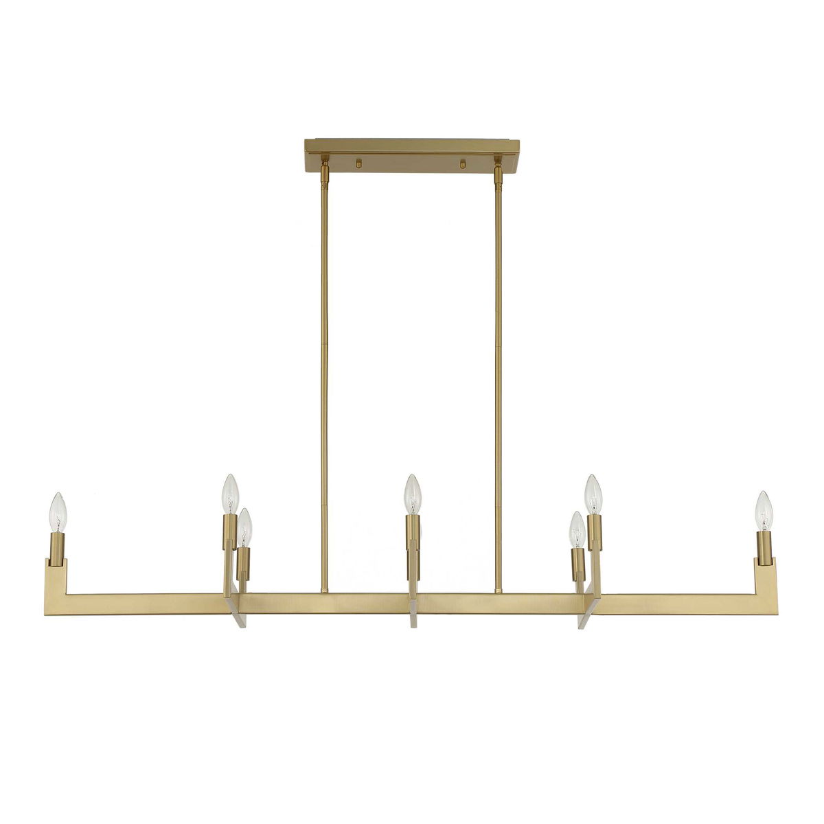 Cordoba 8 Light Linear Chandelier, Pendant by Uttermost, 51.5" width x 8.5" height x 14.25" depth View 8