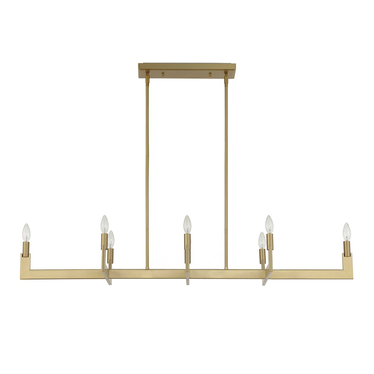 Cordoba 8 Light Linear Chandelier, Pendant by Uttermost, 51.5" width x 8.5" height x 14.25" depth View 8