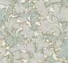 Acanthus Toss Beige & Seafoam Wallpaper, by York Wall, 27' length x 2'3" width x 0.02" depth thumbnail