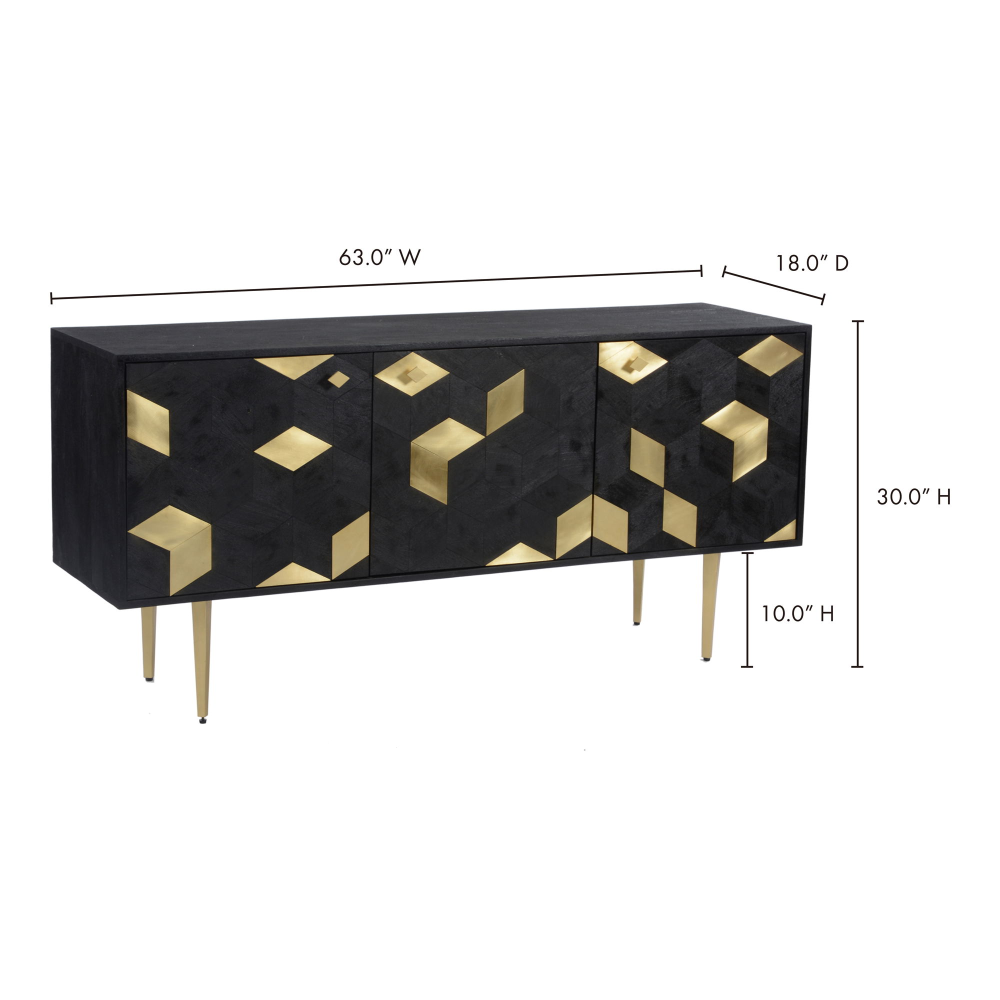 Sapporo Sideboard Black large image 