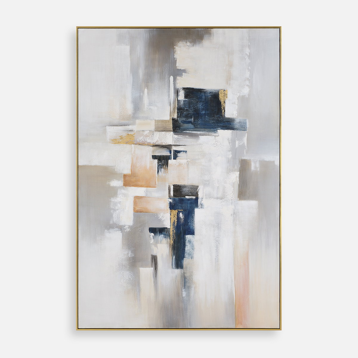 Waterfront Geometric Abstract Art, by Uttermost, 49" width x 73" height x 2" depth View 1