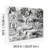 Marvel Comics Pow! Black & White Wallpaper, by York Wall, 33' length x 1'8.5" width x 0.02" depth thumbnail 6