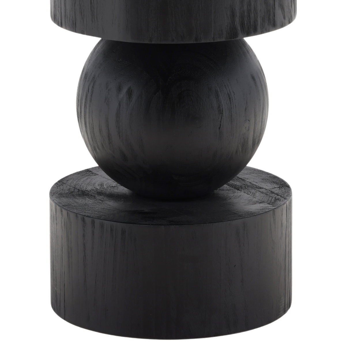 Jareth Dining Table Matte Black, by Dovetail, 52" width x 30" height x 52" diameter x 52" depth View 3