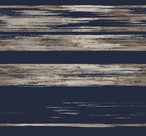 Horizontal Dry Brush Navy Wallpaper