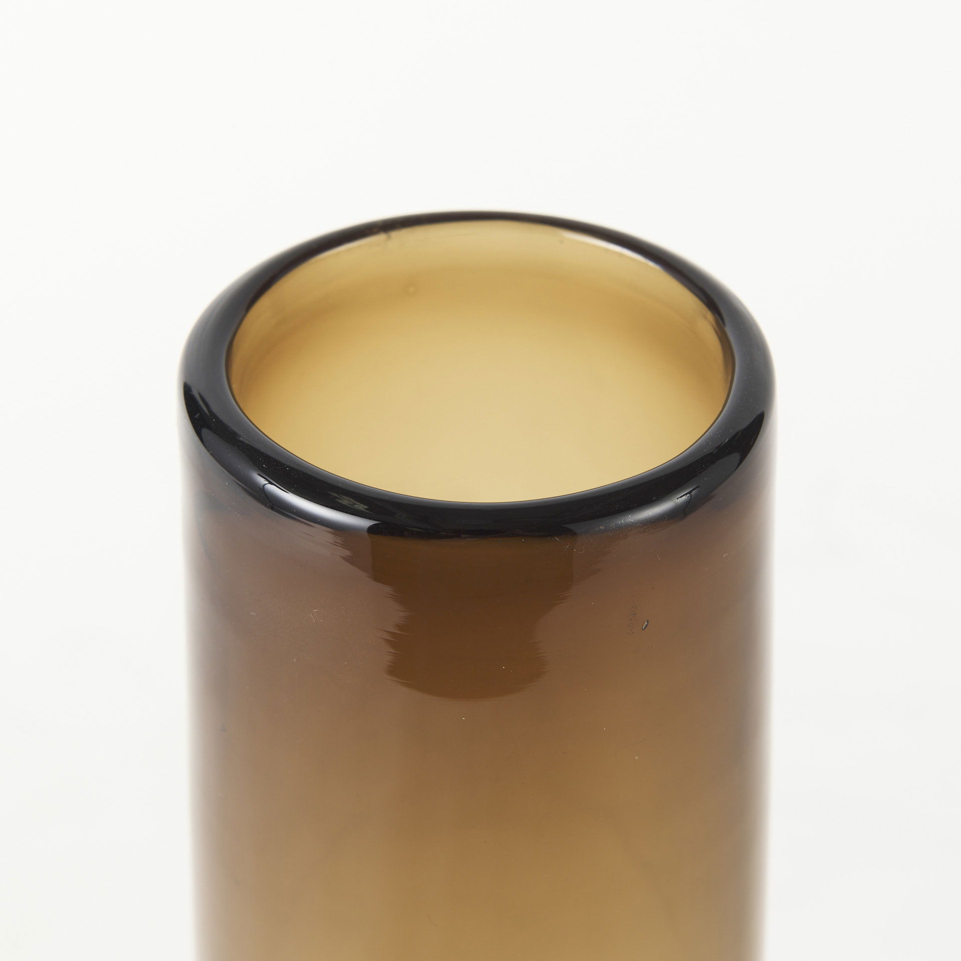 Amrita  Golden Brown Glass Vase, by Mercana, 4.13" length x 4.13" width x 11.89" height View 6