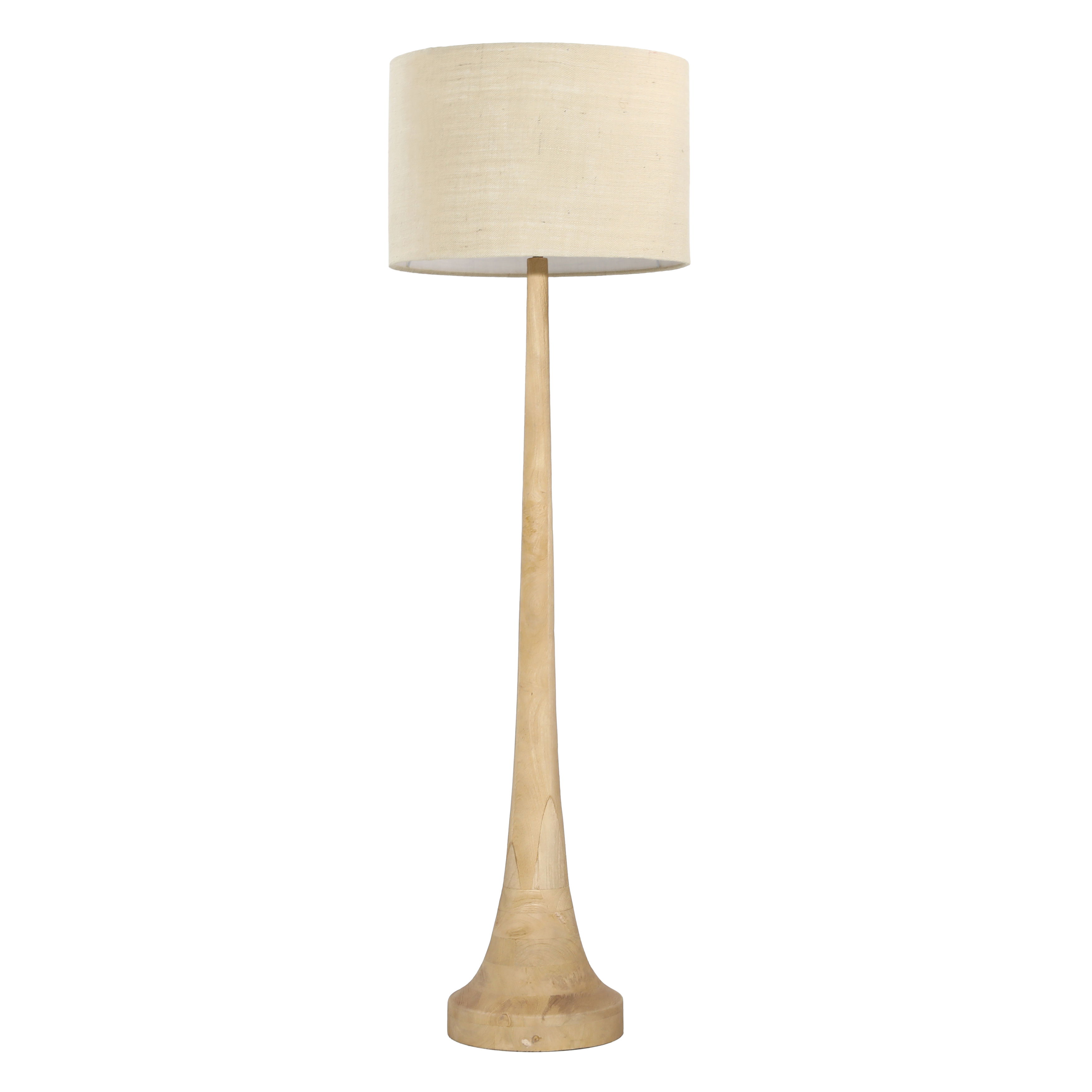 Charlene Floor Lamp Natural Brown, by Dovetail, 20" width x 63.7" height x 20" diameter x 20" depth View 1