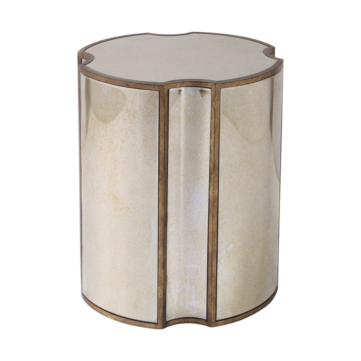 Harlow Mirrored Accent Table, Side & End Table by Uttermost, 20" width x 24" height x 20" depth View 4