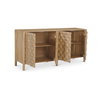 Fulton 4 Door Sideboard Natural, Cabinets & Sideboard by Moe's Home, 72" width x 34" height x 19" depth thumbnail 2