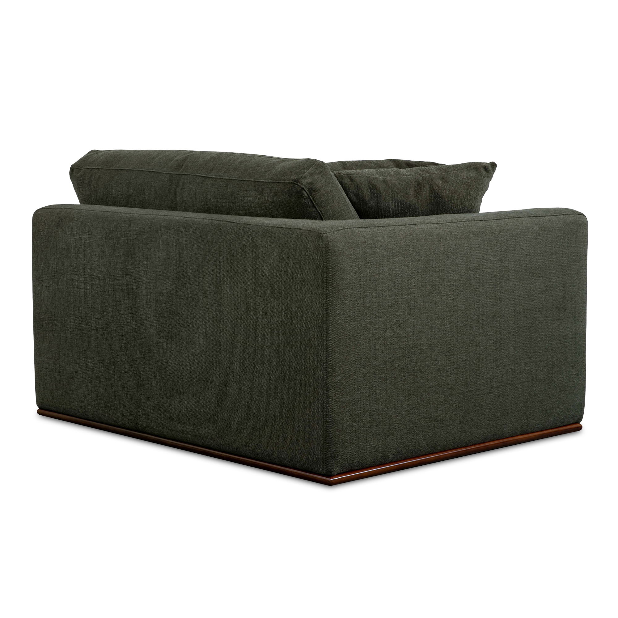 Rue Left Arm Facing Chair Deep Green, Sectional Sofa by Moe's Home, 47.6" width x 23.6" height x 41" depth View 2
