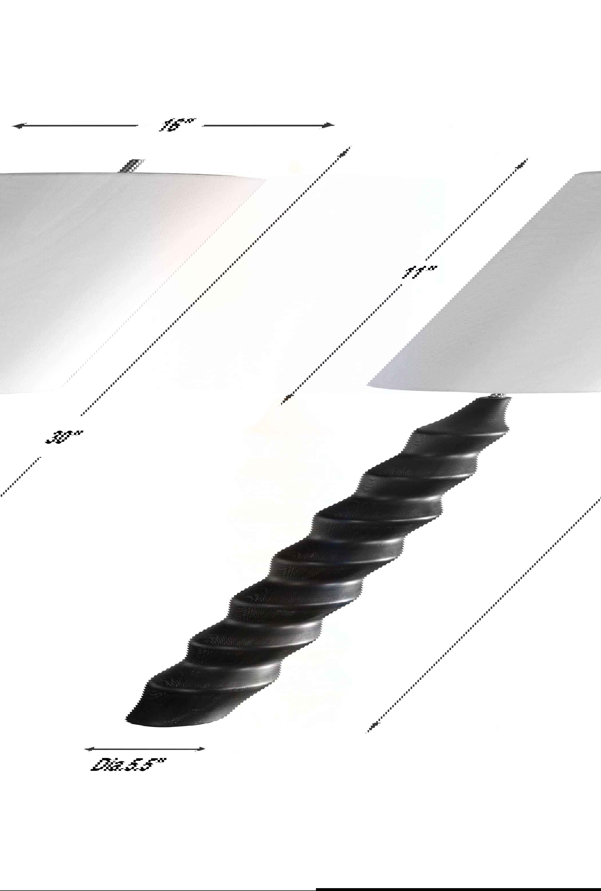 Mendocino Modern Table Lamp, by Uttermost, 16" width x 30" height x 16" depth View 3