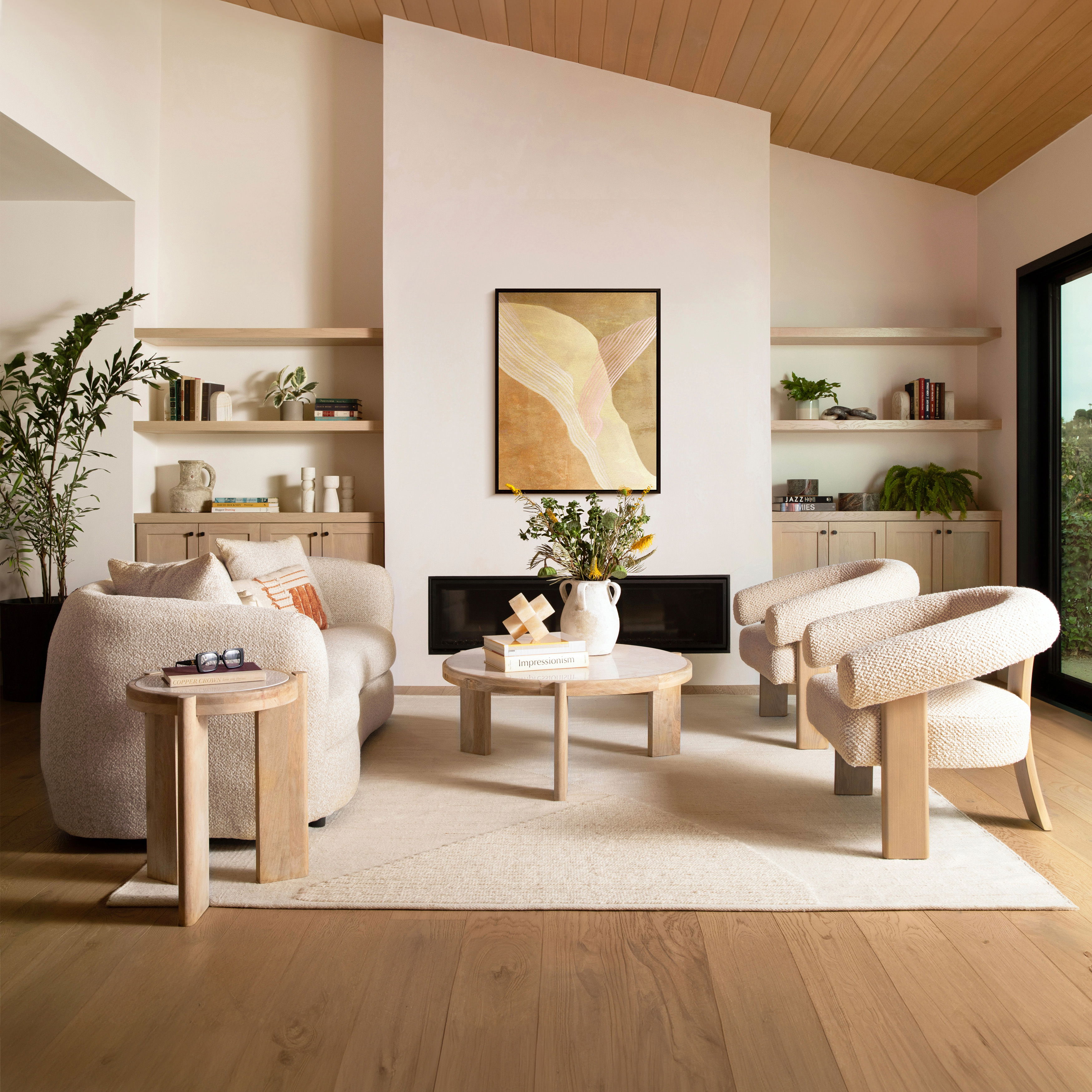 Frankie Occasional Chair Cream, Accent Chair by Dovetail, 34.75" width x 29.75" height x 28.5" depth View 8