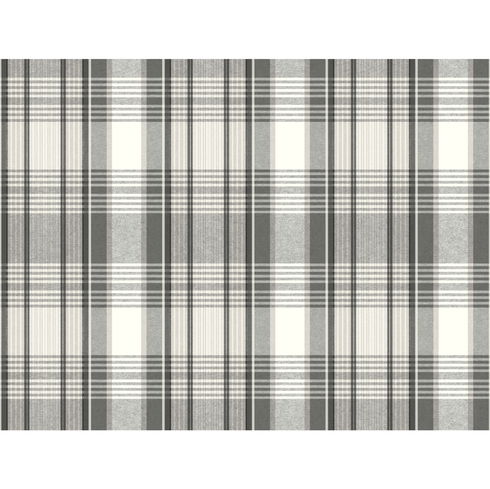 Bartola Plaid Black Wallpaper