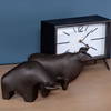 Taurus II 9L x 4W Black Cast Aluminum Bull Decorative Object, by Mercana, 9" length x 4" width x 6" height thumbnail 2