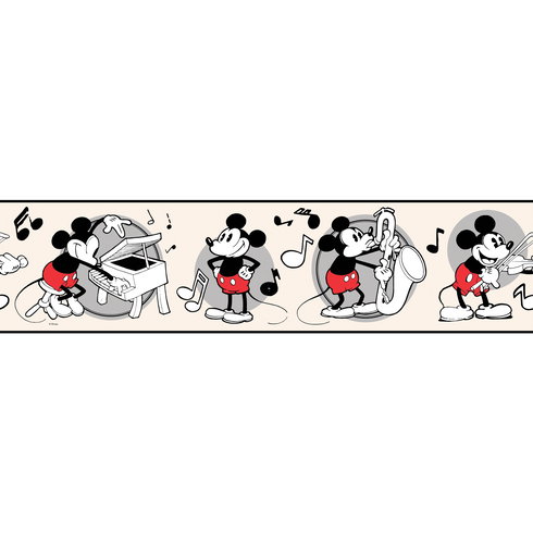 Vintage Disney Mickey Mouse Peel & Stick Border