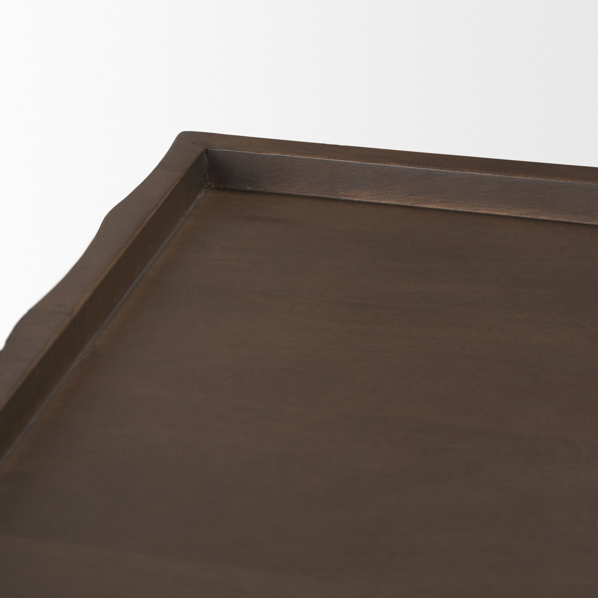 Swanson Dark Brown Wooden Scalloped Sideboard, Sideboards & Buffet by Mercana, 72" length x 19" width x 32" height View 10