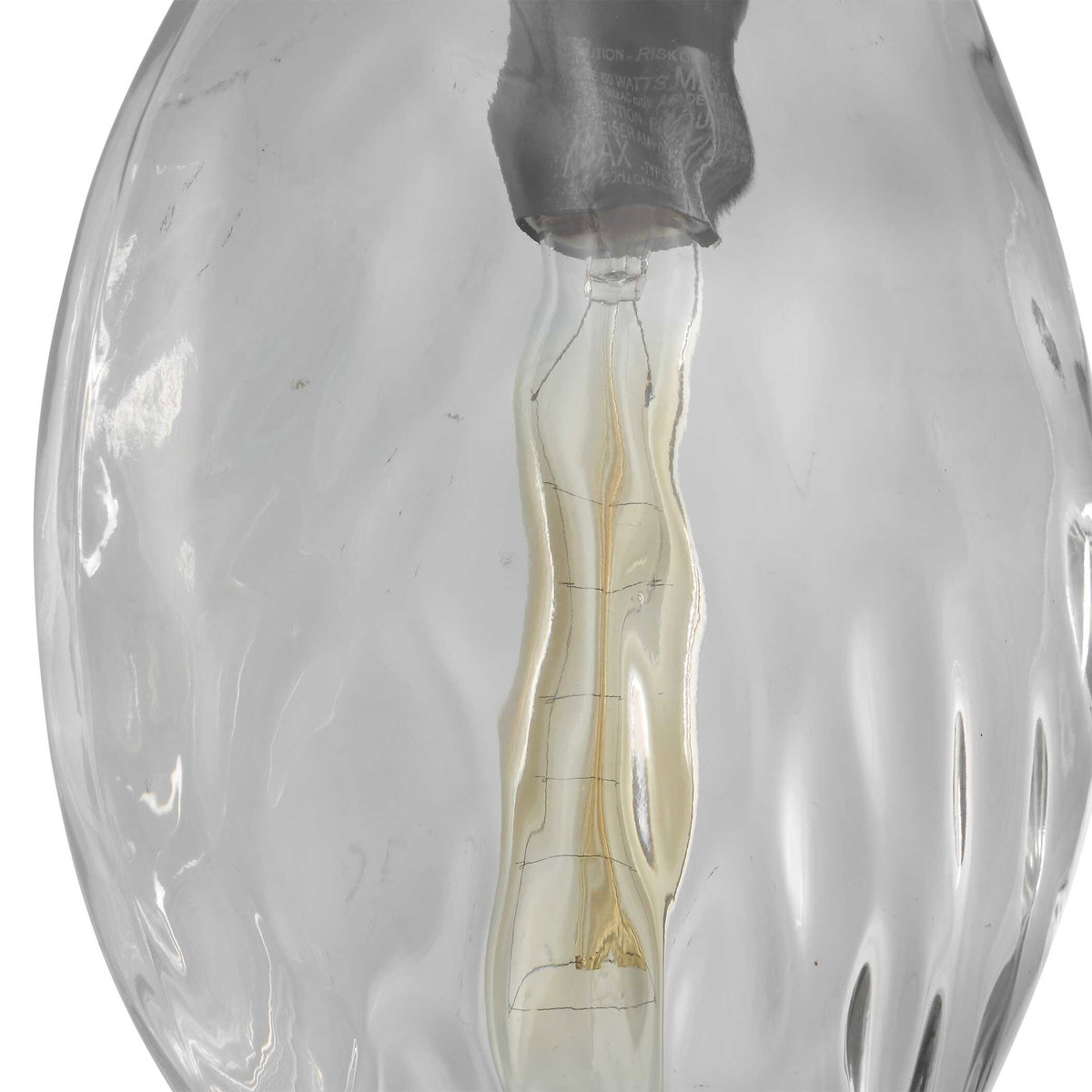Campester 1 Light Watered Glass Mini Pendant, by Uttermost, 8.5" width x 1'2.25" height x 4.12" depth View 6