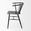 Colin  Black Metal Dining Chair, by Mercana, 21.26" length x 21.26" width x 30.32" height thumbnail 8
