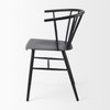 Colin Curved Back Dining Side Chair | Black Metal, Dining Chair by Mercana, 21.26" length x 21.26" width x 30.32" height thumbnail 8