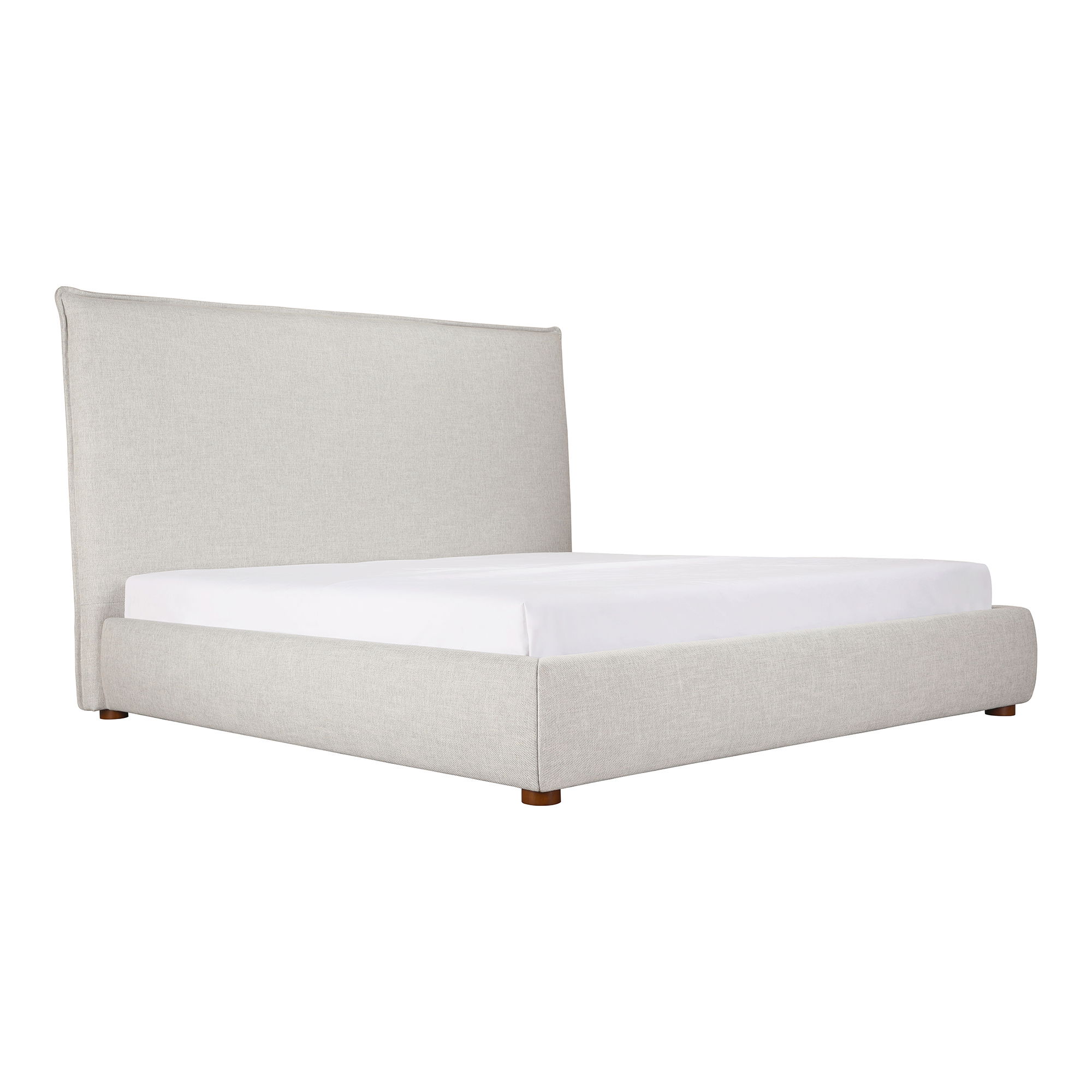 Luzon King Bed Tall Headboard Light Grey large image 
