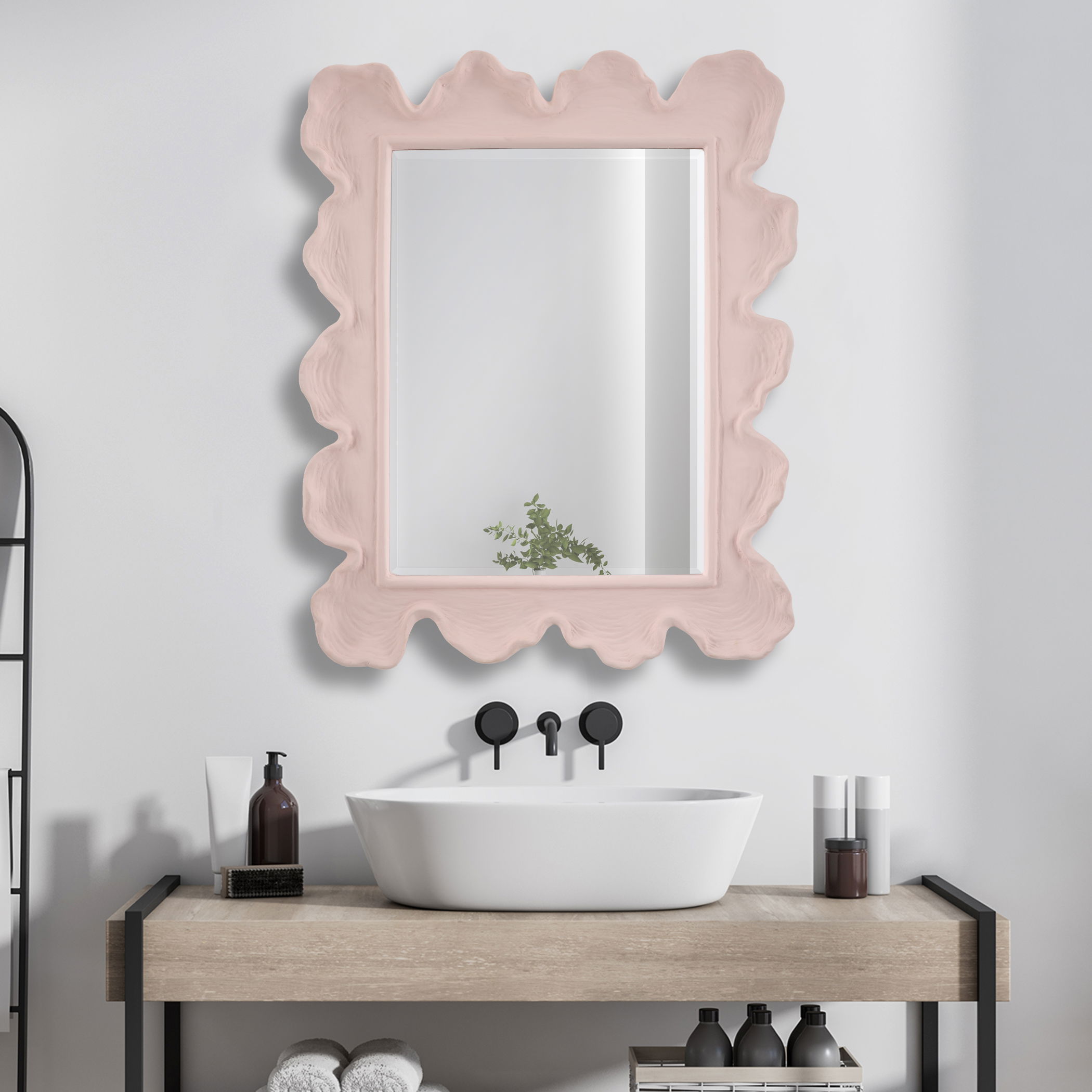 Sea Coral Pink Mirror large image 