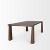 Tammar 84'L x 45.5'W Rectangular Dining Table | Modern | Med Brown Wood | Seats 8, by Mercana, 84" length x 45.5" width x 30" height thumbnail 6