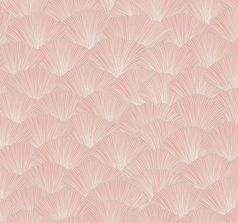 Luminous Gingko Coral Wallpaper