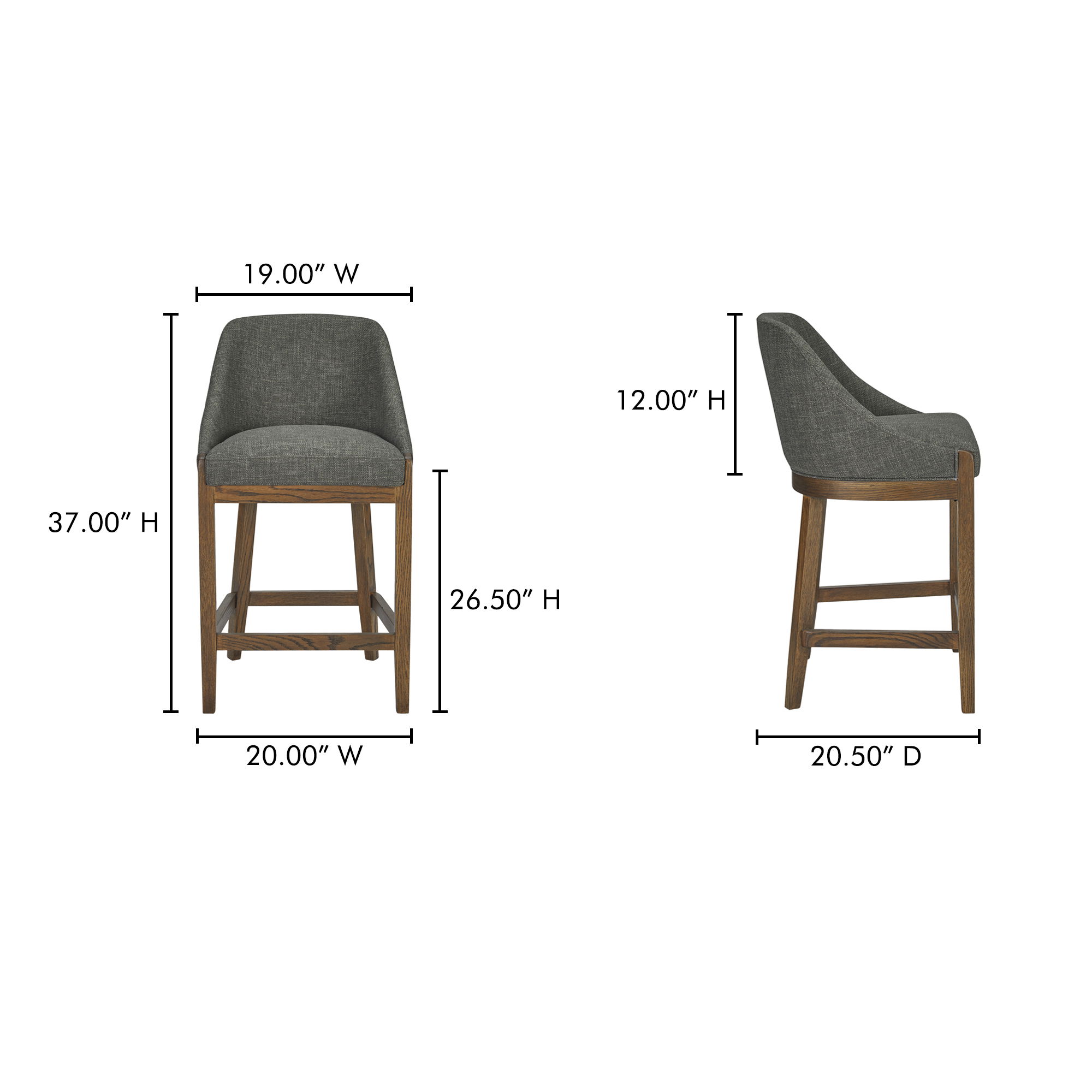 Edward Counter Stool Heather Green large image 