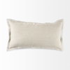 Mae 14L x 26W Beige Fabric Decorative Pillow Cover, by Mercana, 14" length x 26" width x 0.2" height thumbnail 6