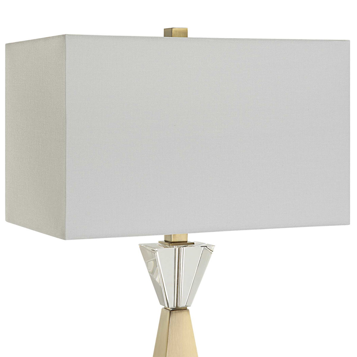 Arete Modern Brass Table Lamp, by Uttermost, 16" width x 31.75" height x 10" depth View 6