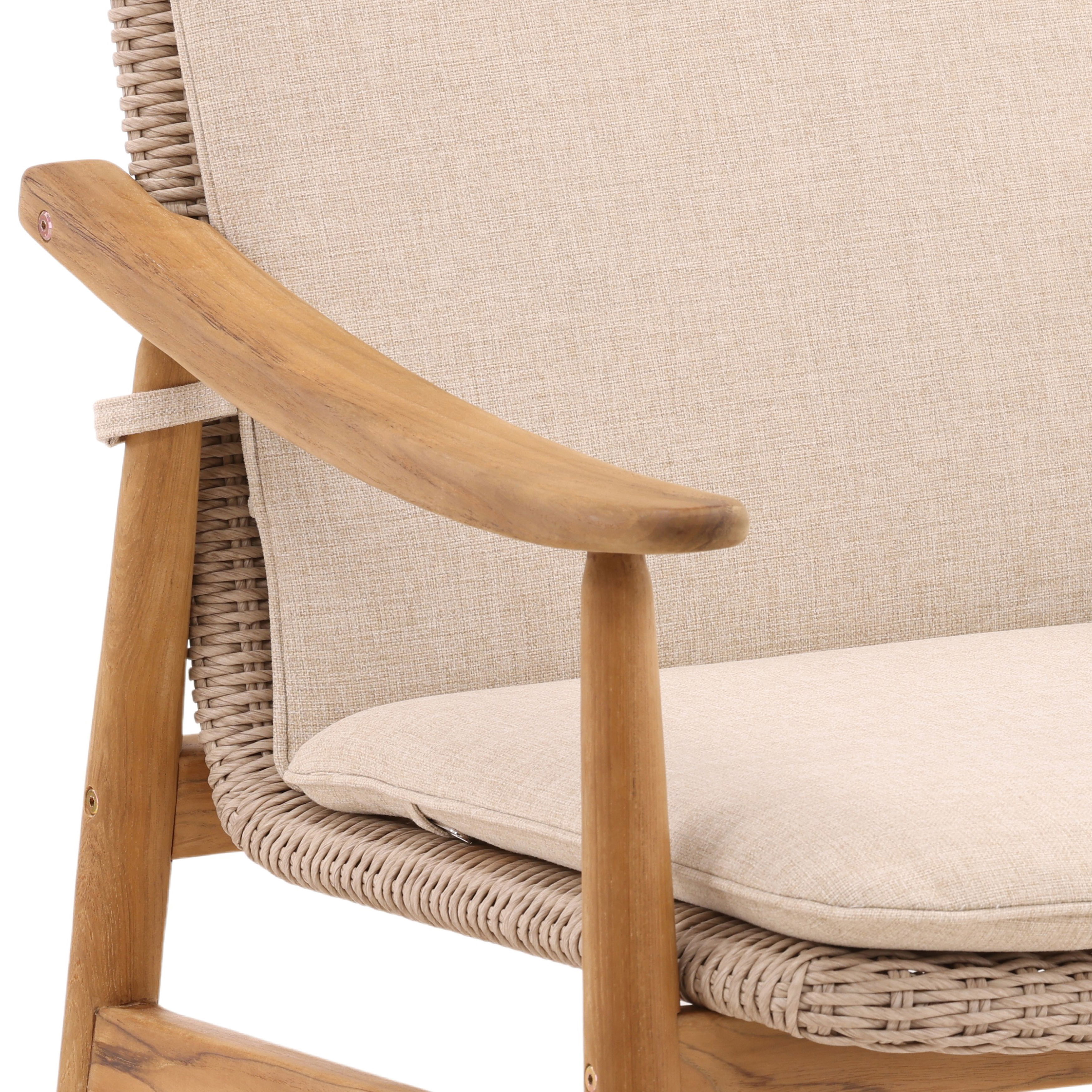 Wembley Outdoor Dining Chair Set of 2 Beige large image 