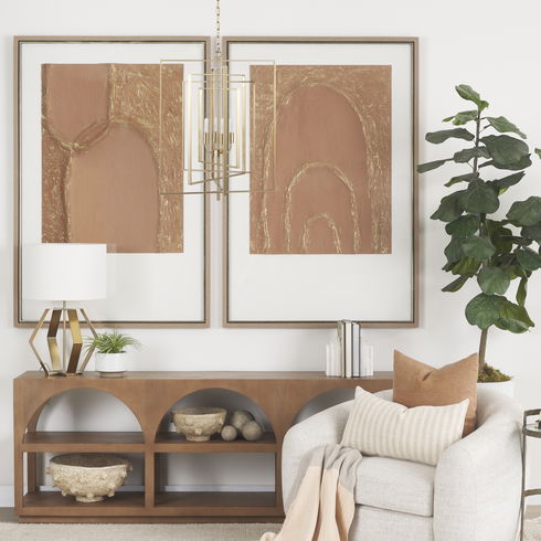 Colleen Antiqued Gold Metal 4-Light Chandelier