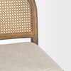 Elle Rounded Caneback Medium Brown Wood with Oatmeal Fabric Counter Stool thumbnail 10