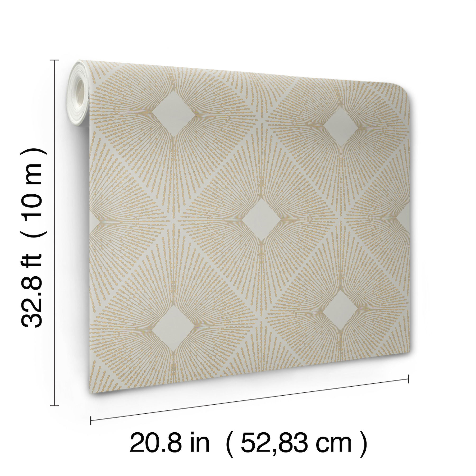 Harlowe Warm Grey & Gold Wallpaper large image 