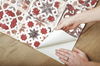 Encaustic Tile Red Peel & Stick Wallpaper, by York Wall, 20' length x 2'3" width x 0.02" depth thumbnail 8