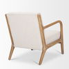 Cashel Accent Chair with Medium Brown Wood and Beige Fabric thumbnail 5