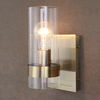 Cardiff Antique Brass 1 Light Cylinder Sconce thumbnail 4