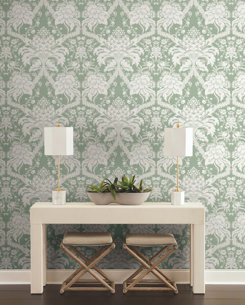 French Artichoke Dam Green Wallpaper
