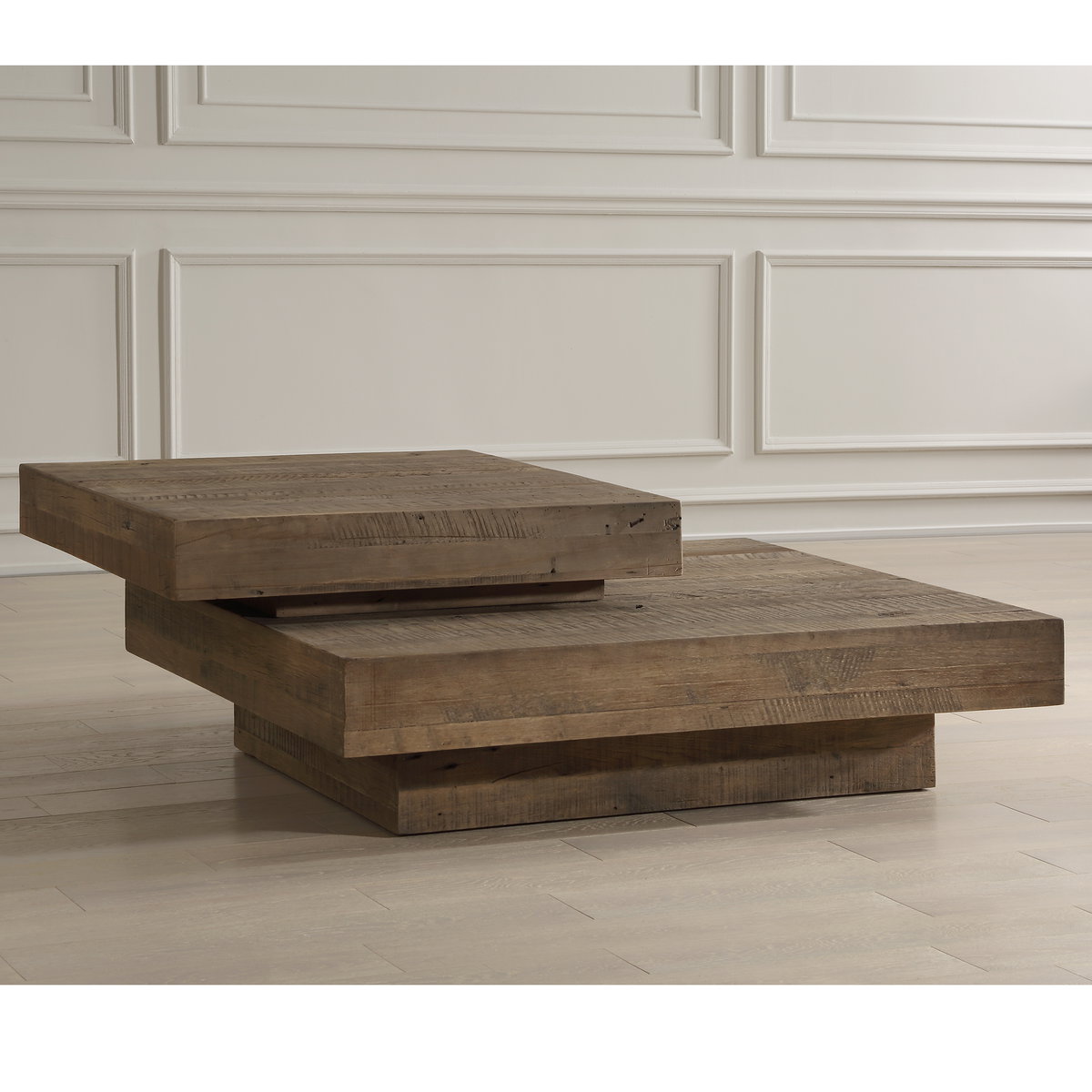 Rustic Planes Modern Coffee Table, by Uttermost, 57" width x 19.5" height x 47.25" depth View 10