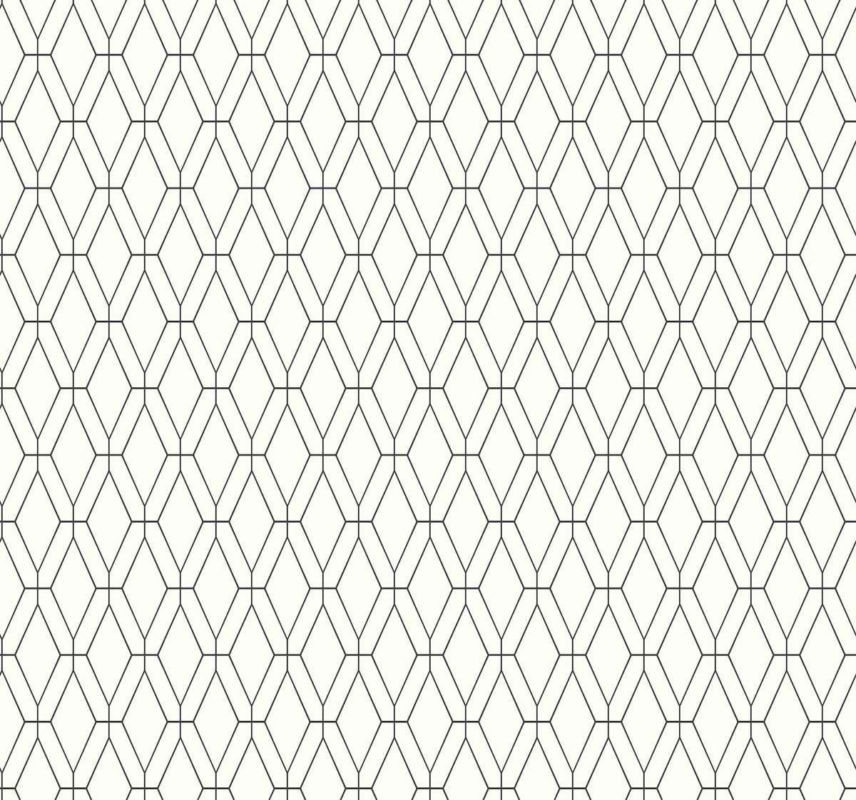 Diamond Lattice Black Wallpaper, by York Wall, 33' length x 1'8.5" width x 0.02" depth