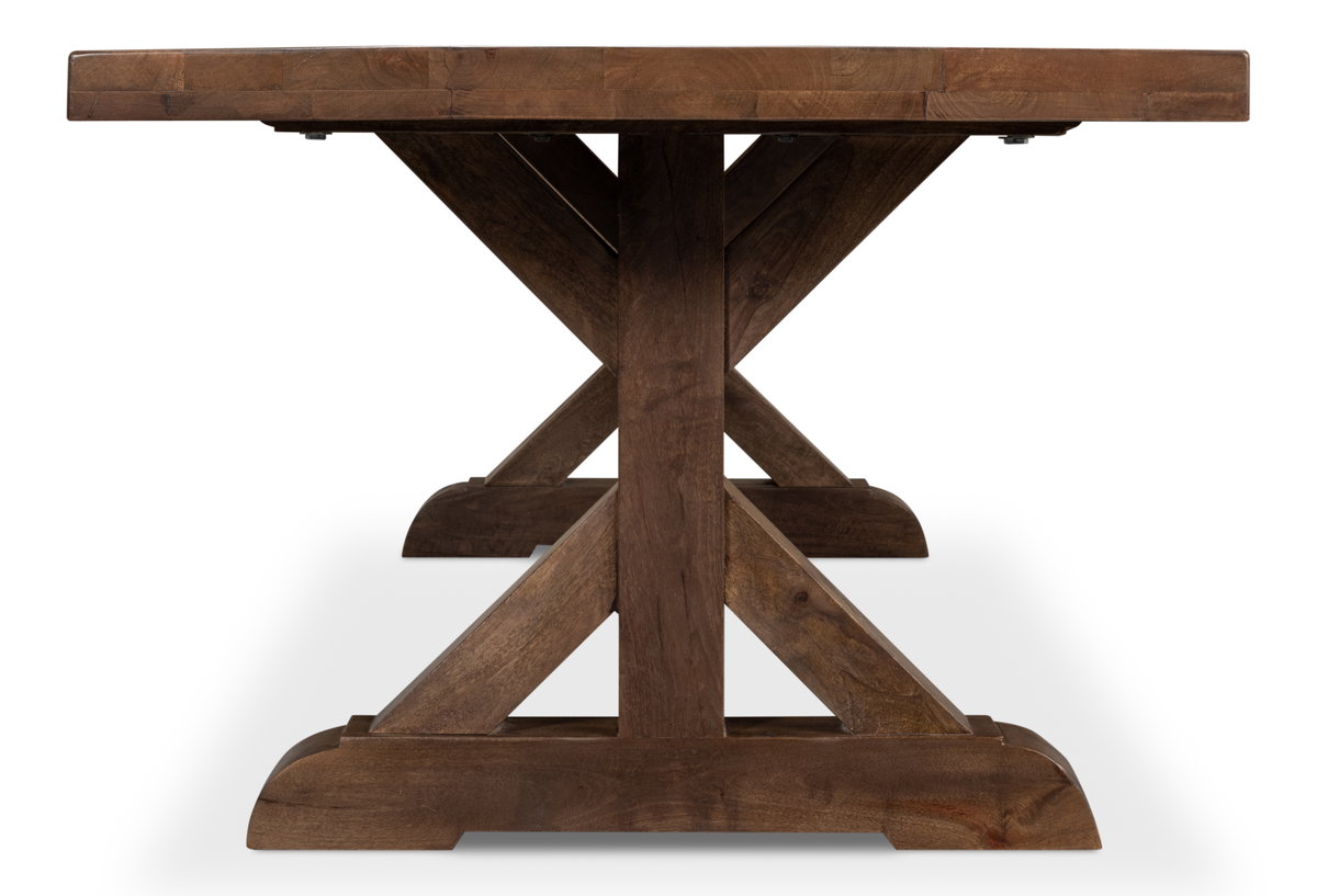 Silas Dining Table, by Sarreid, 3'3" length x 7'11" width x 2'7" height View 4