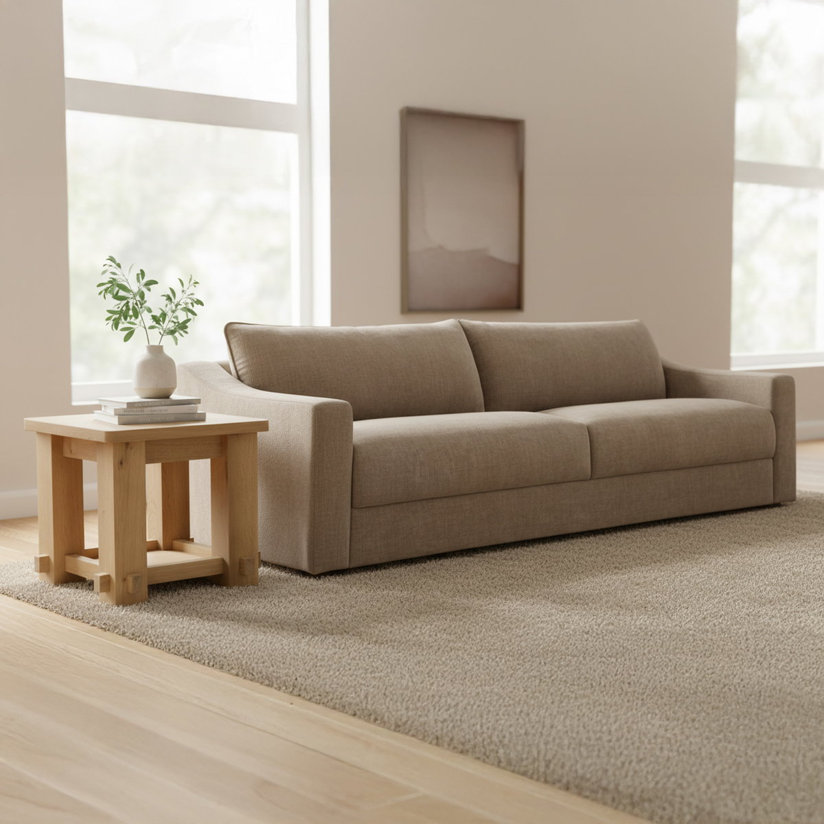 Morey Side Table Natural, Side & End Table by Moe's Home, 22" width x 20" height x 21" depth View 5