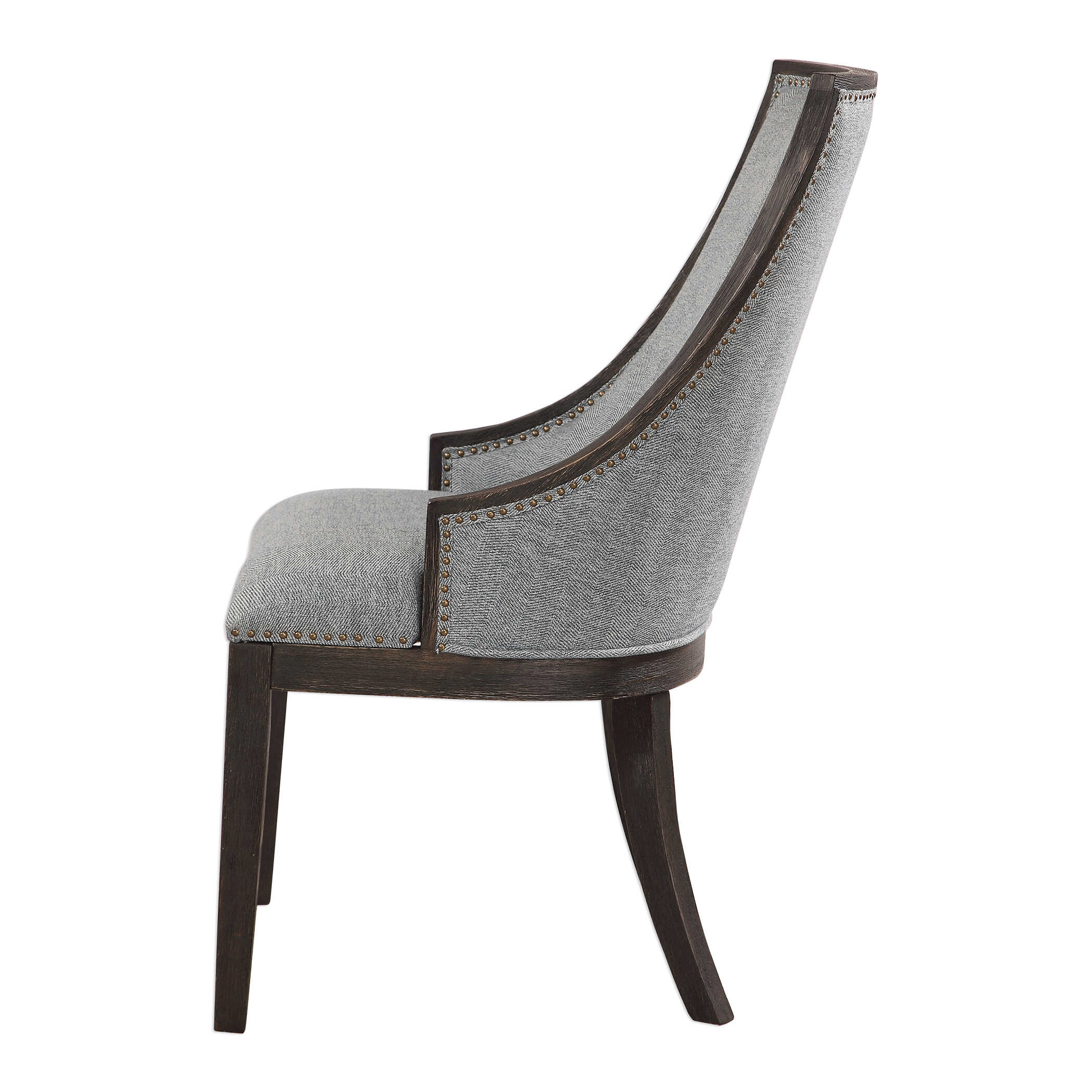 Janis Ebony Accent Chair, Furniture by Uttermost, 22.5" width x 39.5" height x 26.5" depth View 5